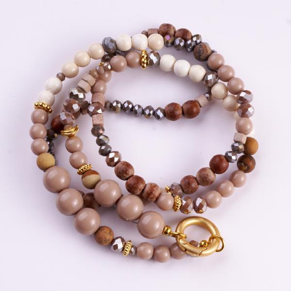 Soul 88 GoldShiny, lange Edelstein Wechselkette